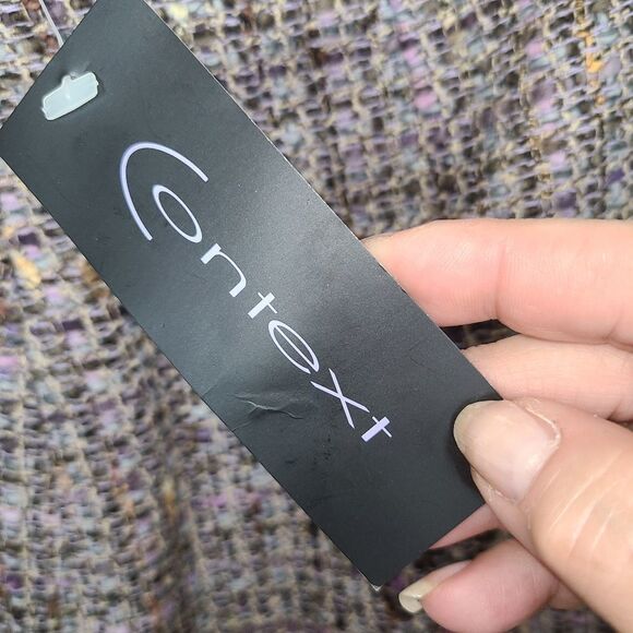 Context Lined Lavender Tweed Flirty Hem Skirt - Picture 6 of 9